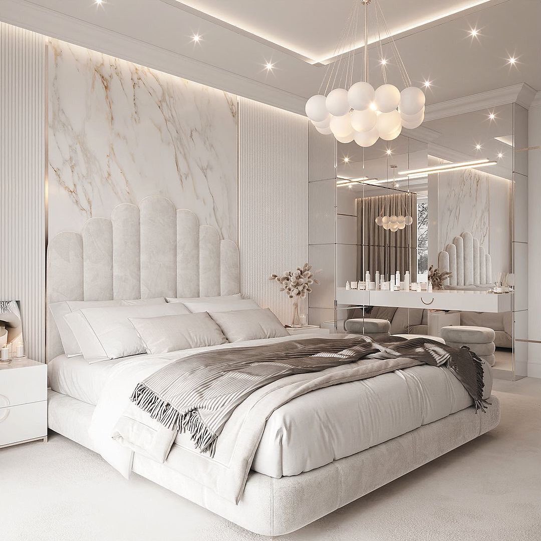 Marble Elegance With Plush Accents