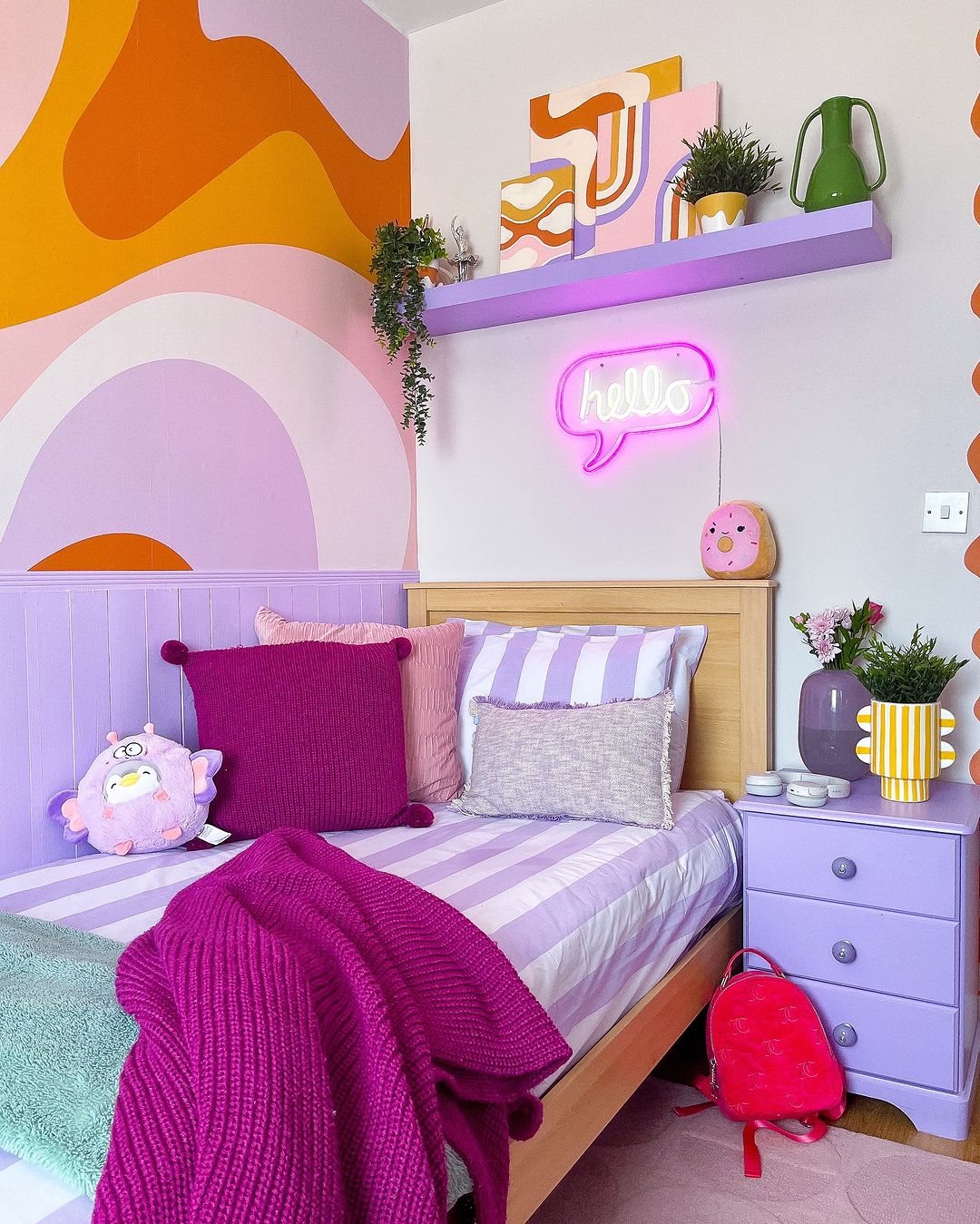 Retro Colors With Playful Neon Accents