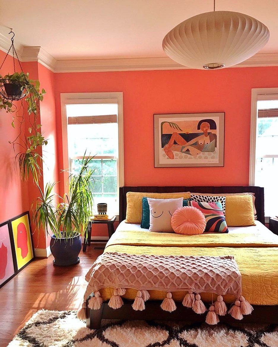 Bright Coral For A Happy Space