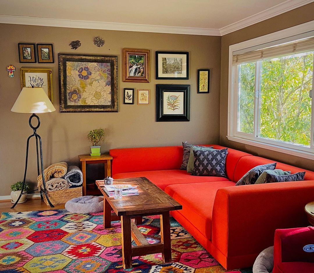 Bright and Bold With A Cozy Sofa