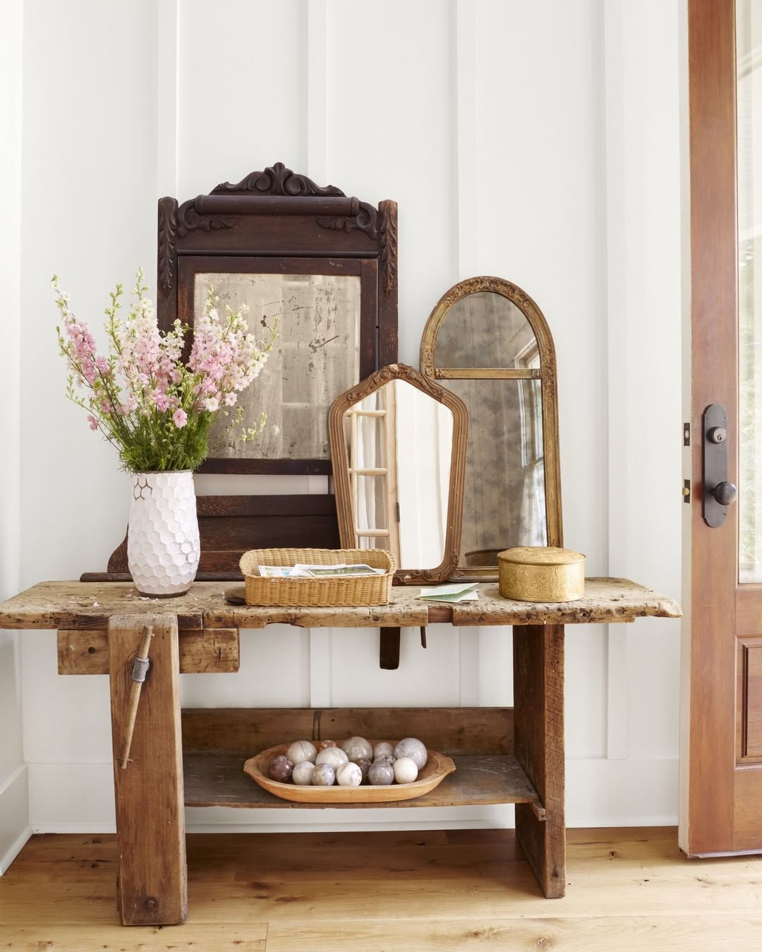 Vintage Mirrors With Rustic Spring Flair