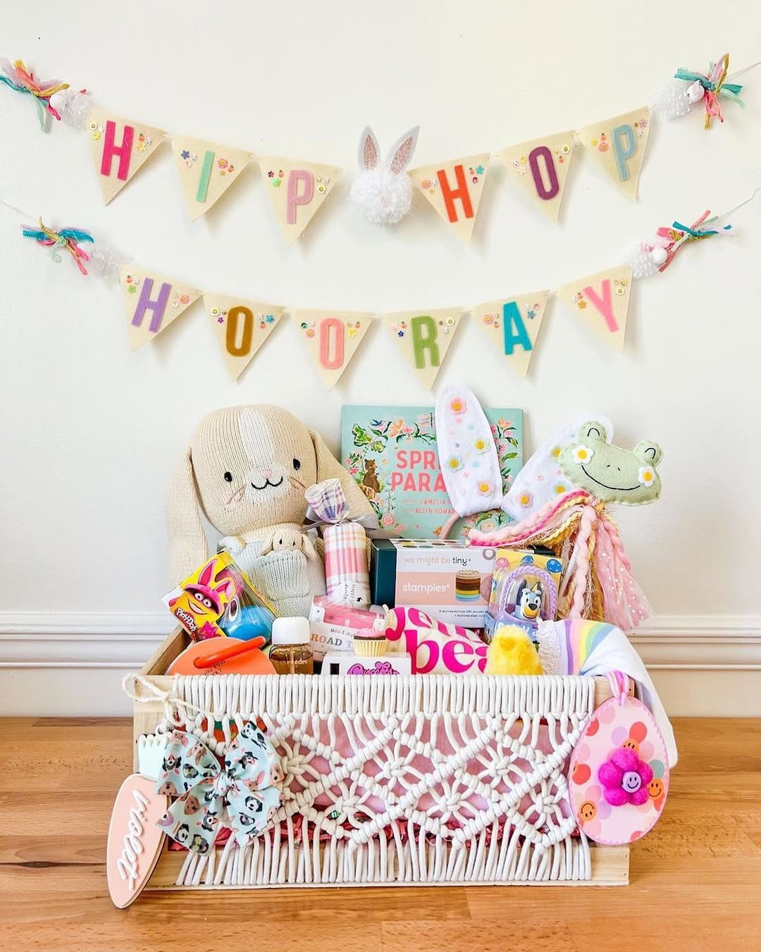 Boho Easter Basket With Playful Charm