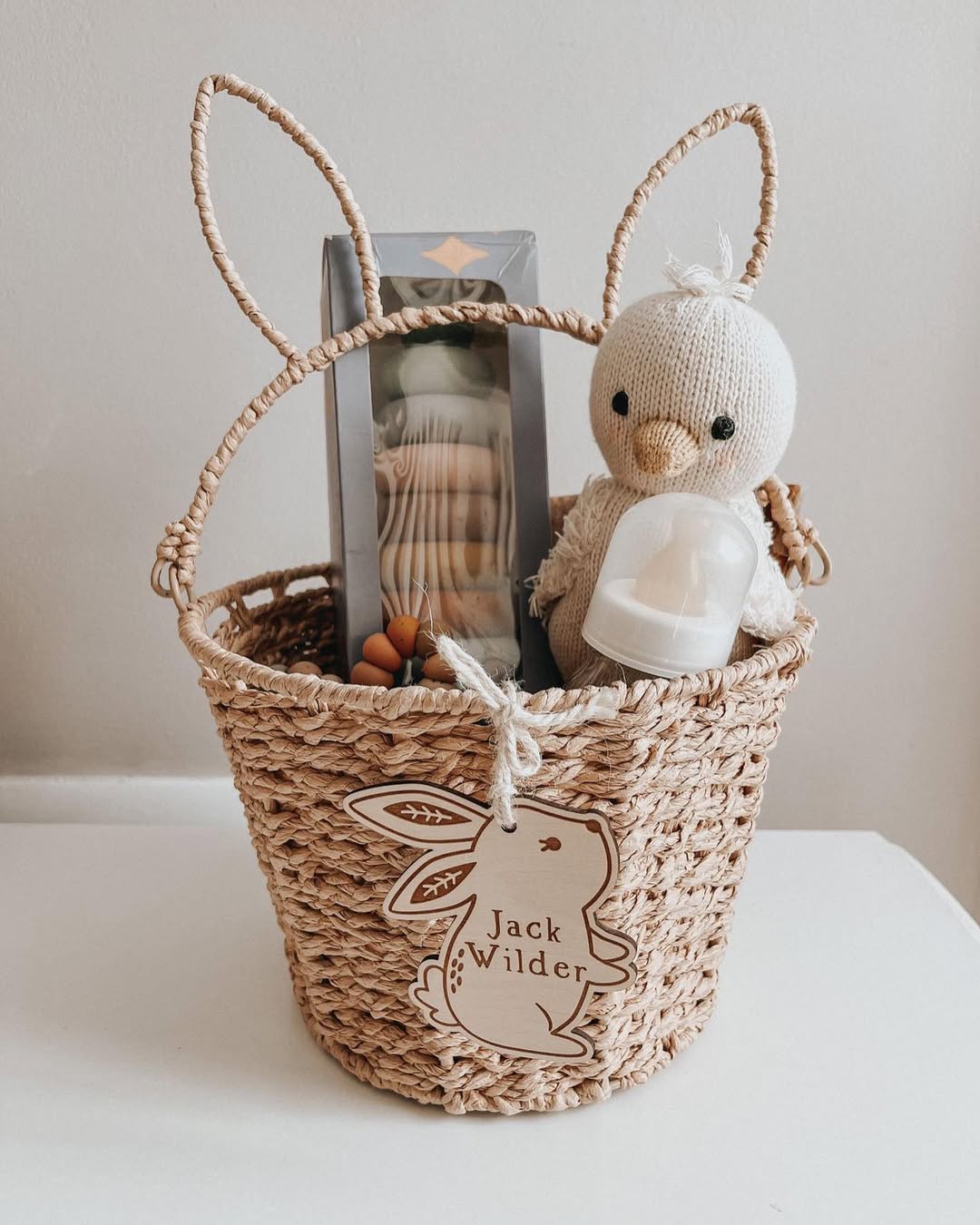 Minimalist Bunny Basket With Thoughtful Details