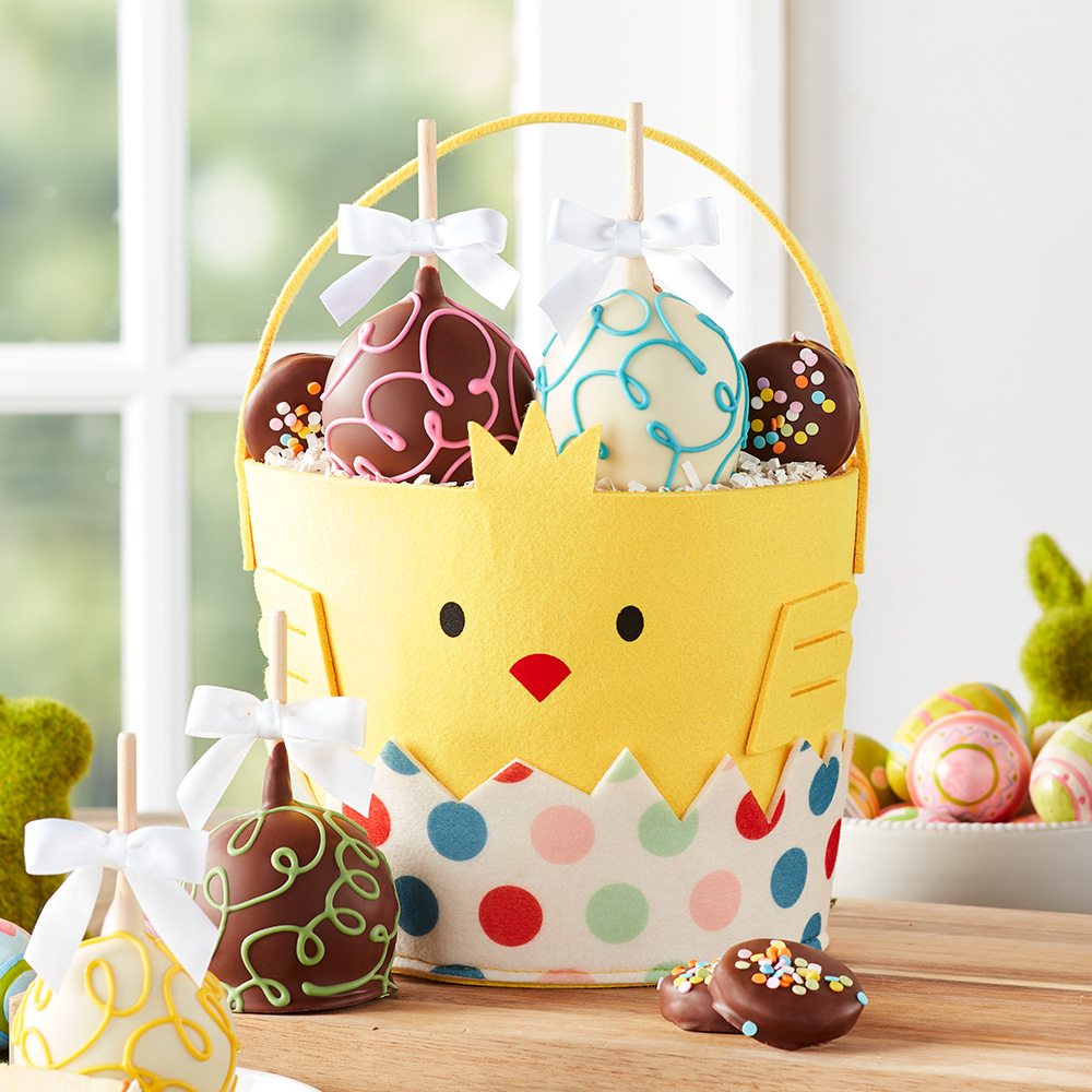 Chick-Inspired Basket With Sweet Treats