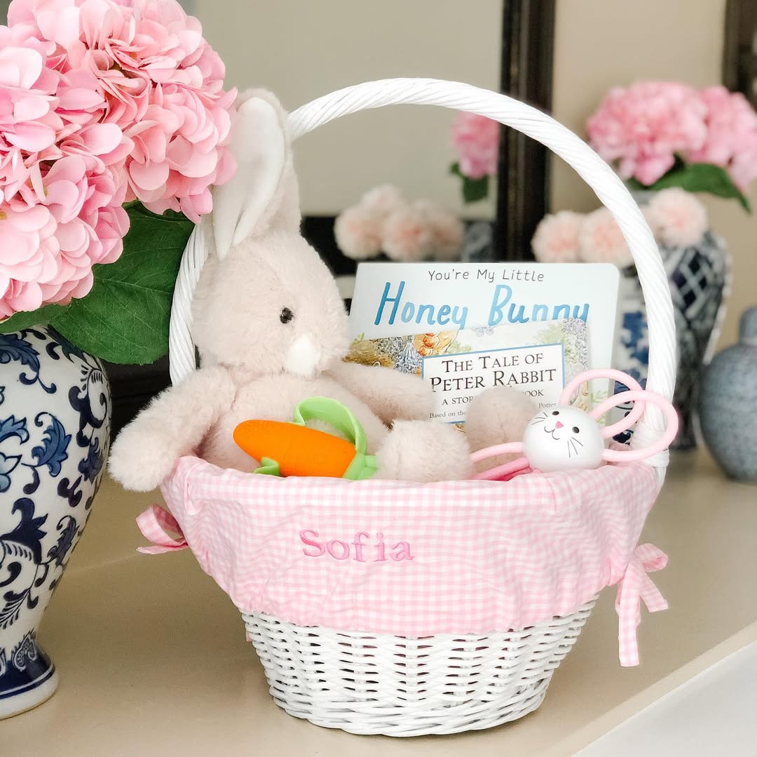 Personalized Easter Basket With Sweet Charm