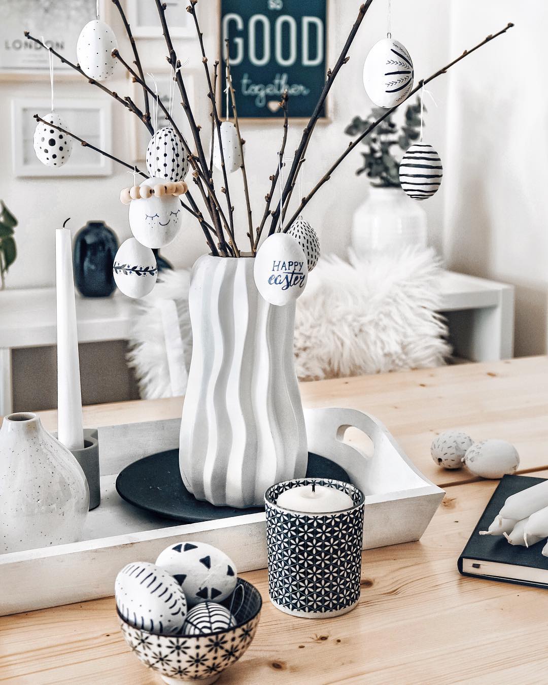 Cozy Scandinavian Easter Corner Decor