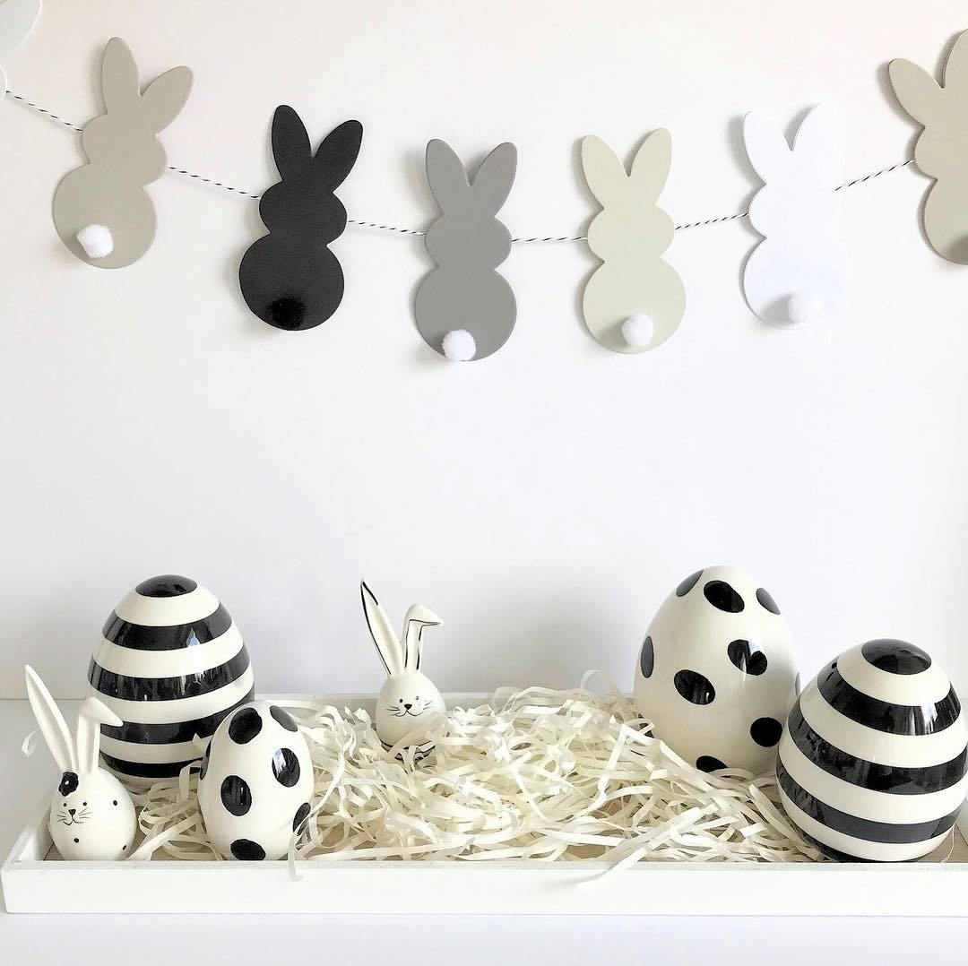 Monochrome Scandinavian Easter Display