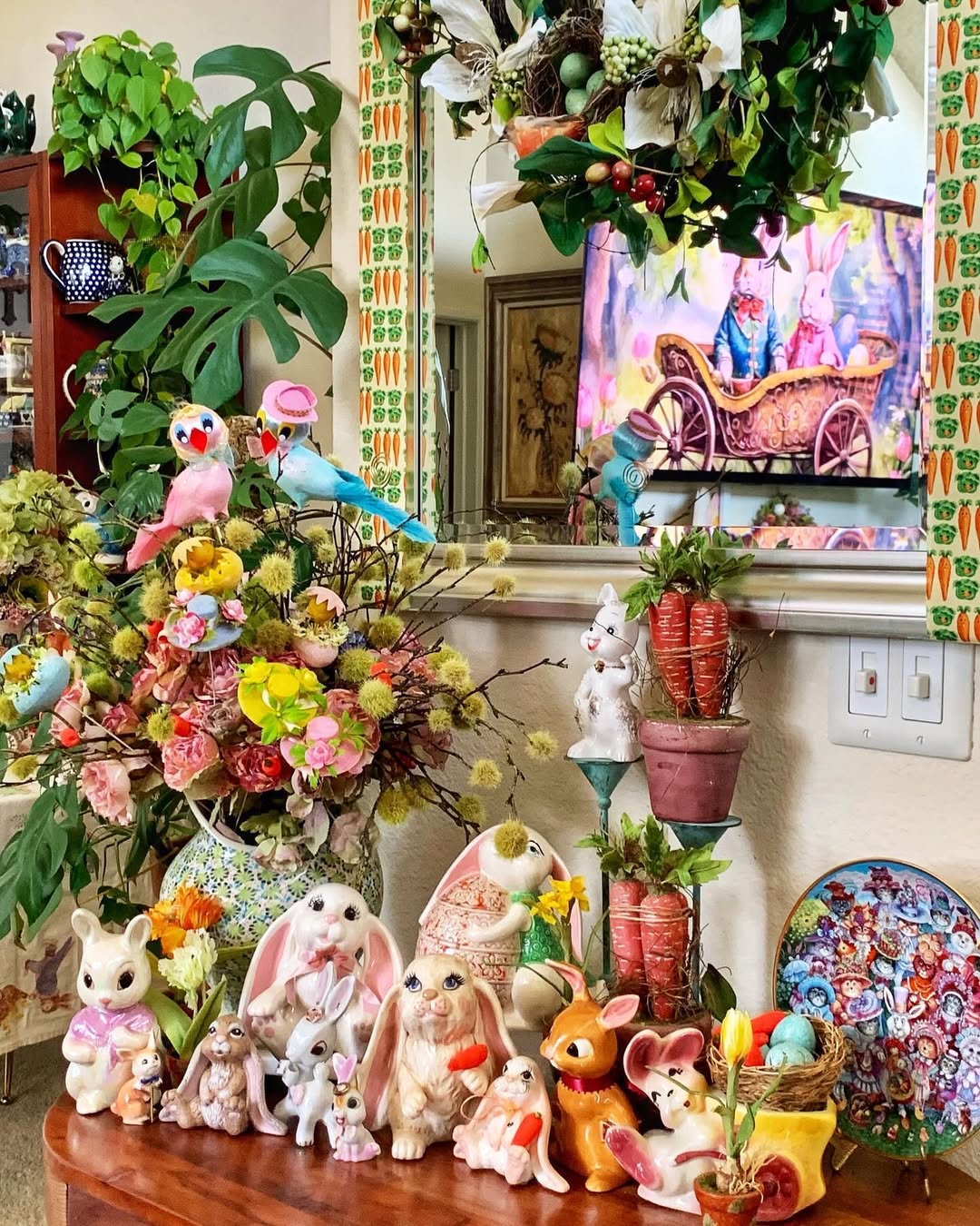 Lively Easter Display With Floral Abundance