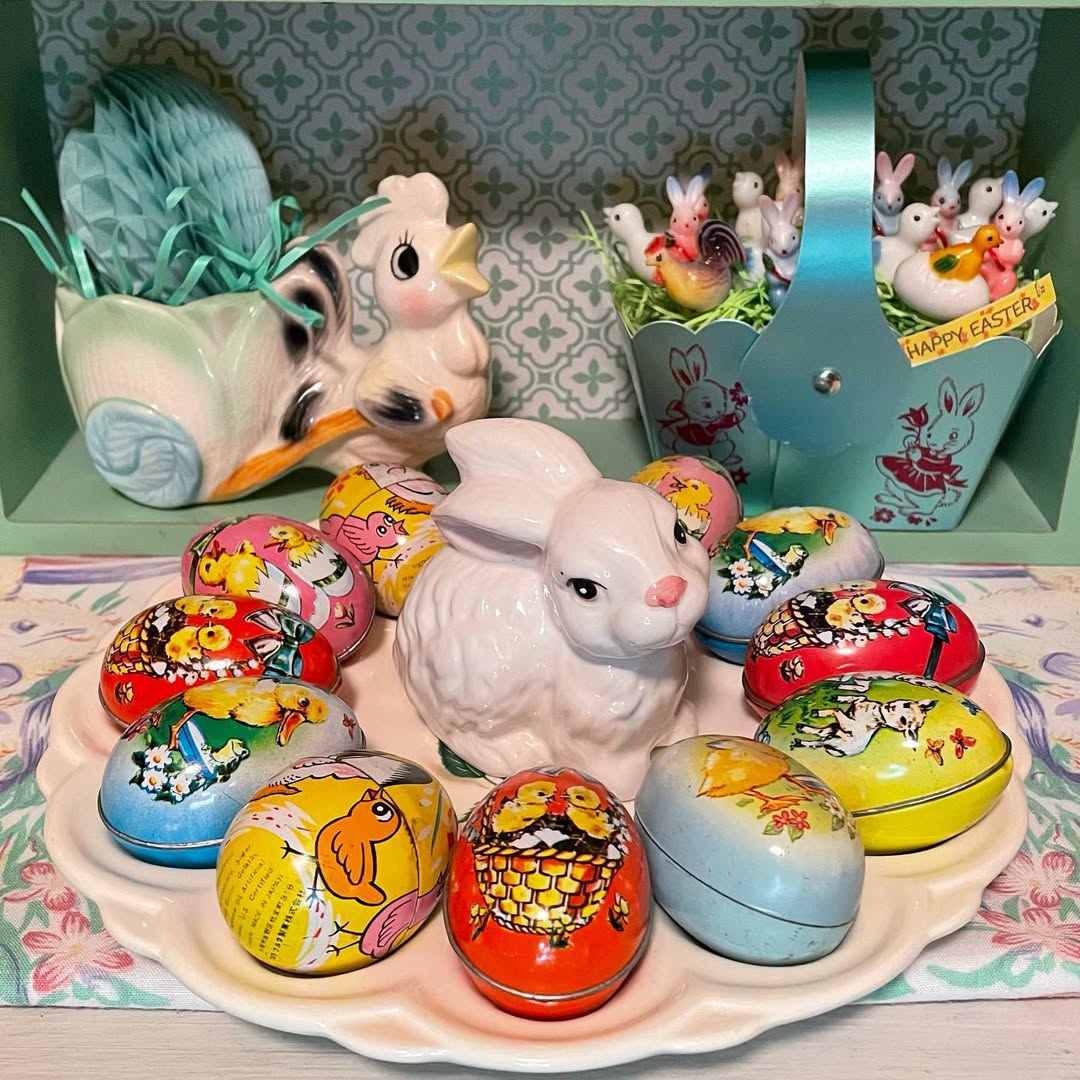 Whimsical Easter Pop With Retro Eggs