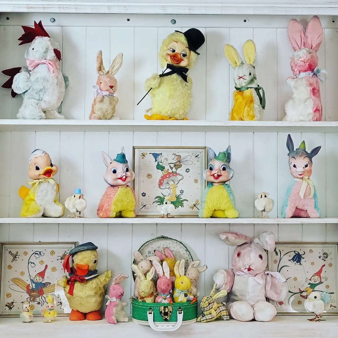 Playful Vintage Easter Plush Collection