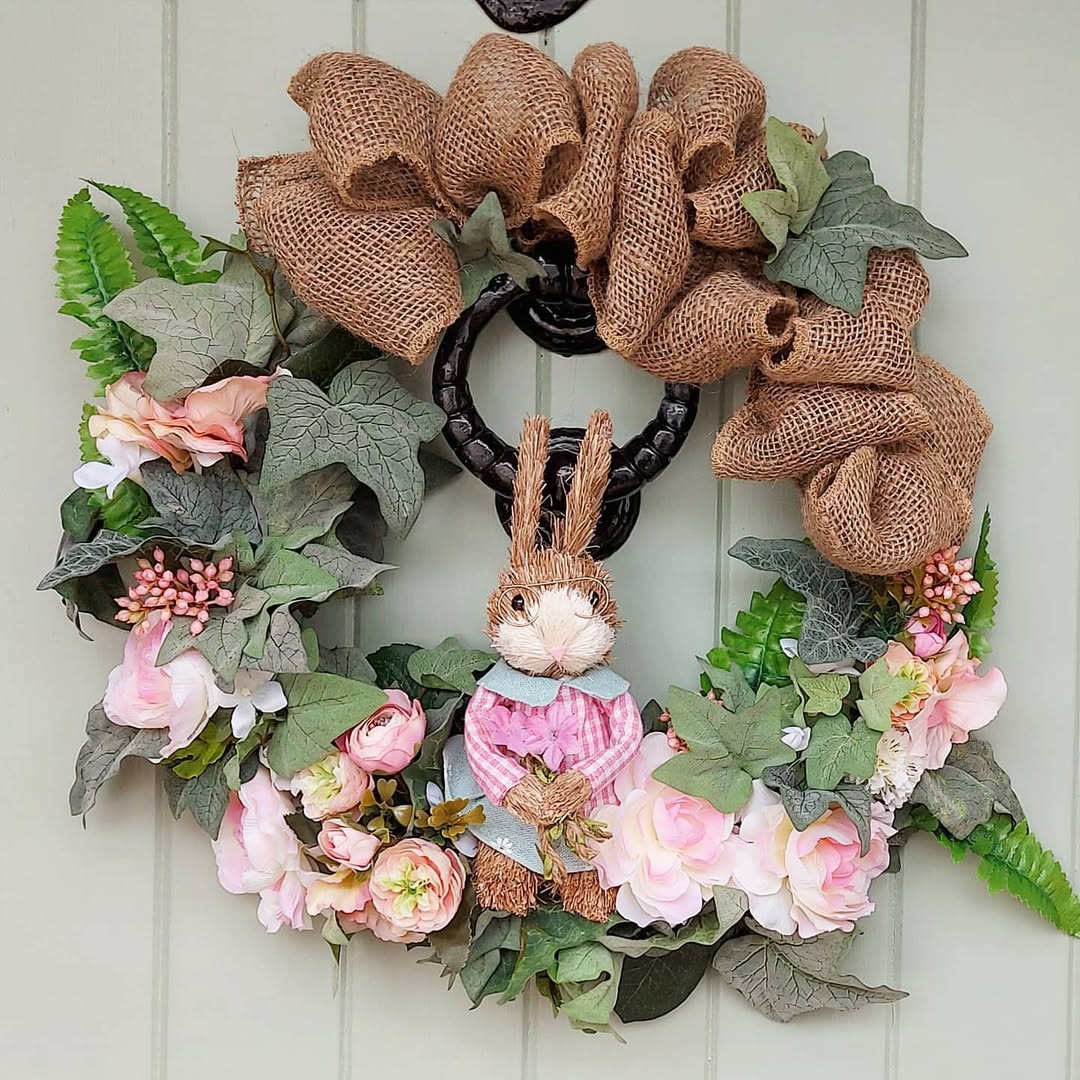 Rustic Gingham Bunny Elegance