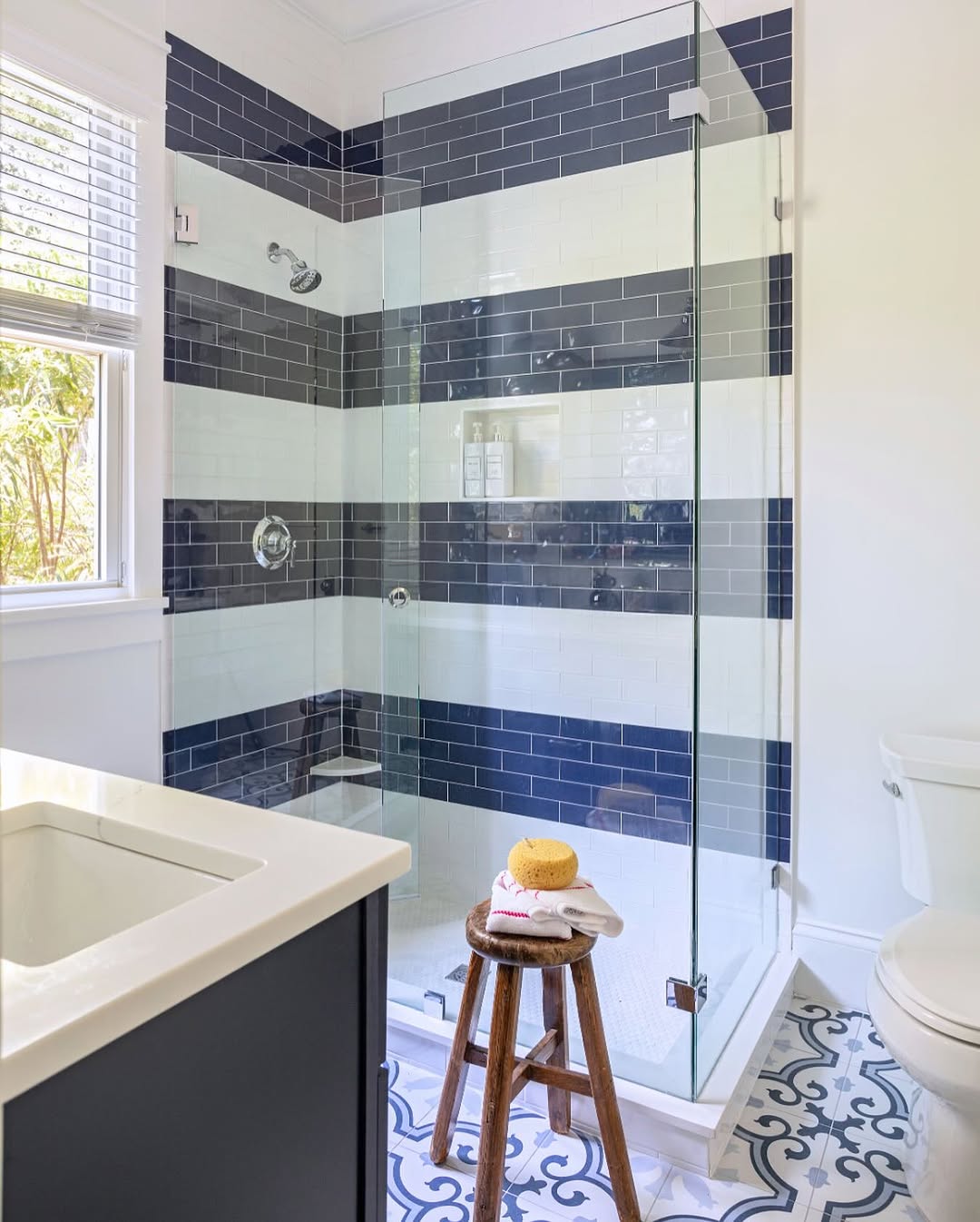 Striped Tiles For Coastal Flair