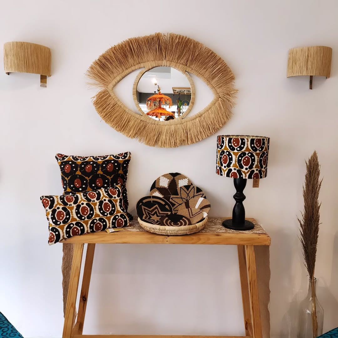 Afrohemian Decor Raffia And Bold Patterns