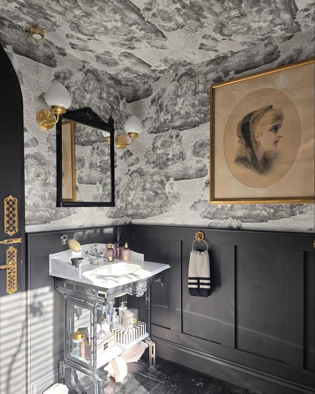 Cloud-Like Walls With Vintage Drama - Maximalist Decor