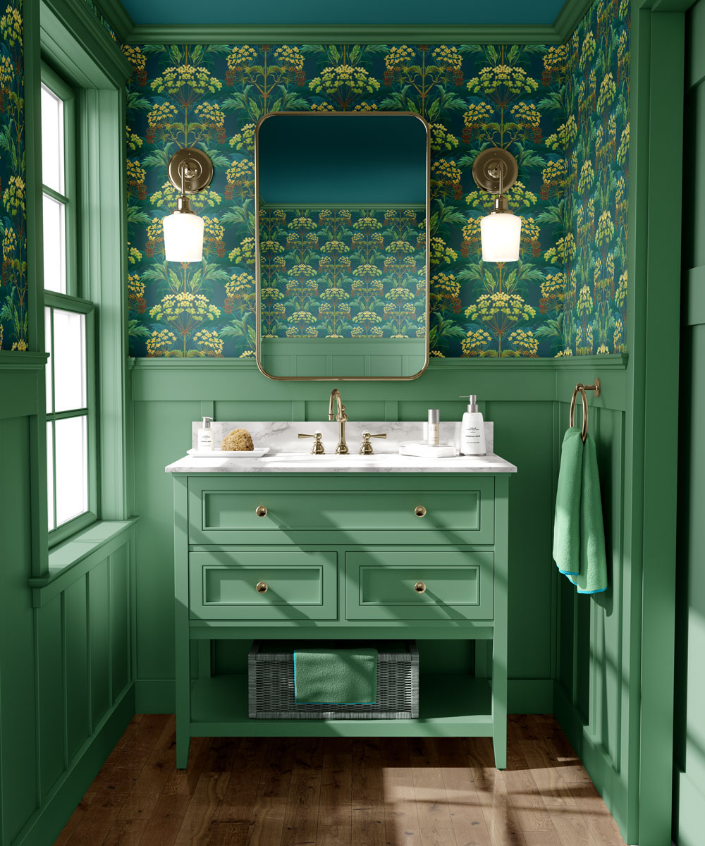 Lush Greens With Vintage Botanical Flair