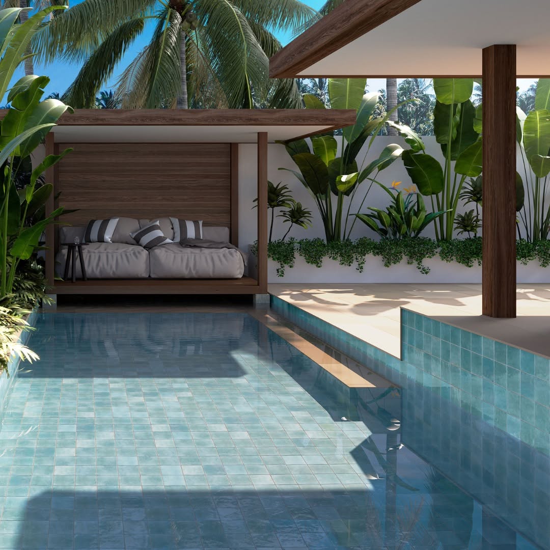 Tropical Cabana With Poolside Elegance