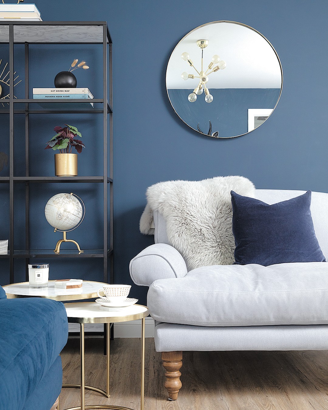 Cozy Chic In Blue And Grey