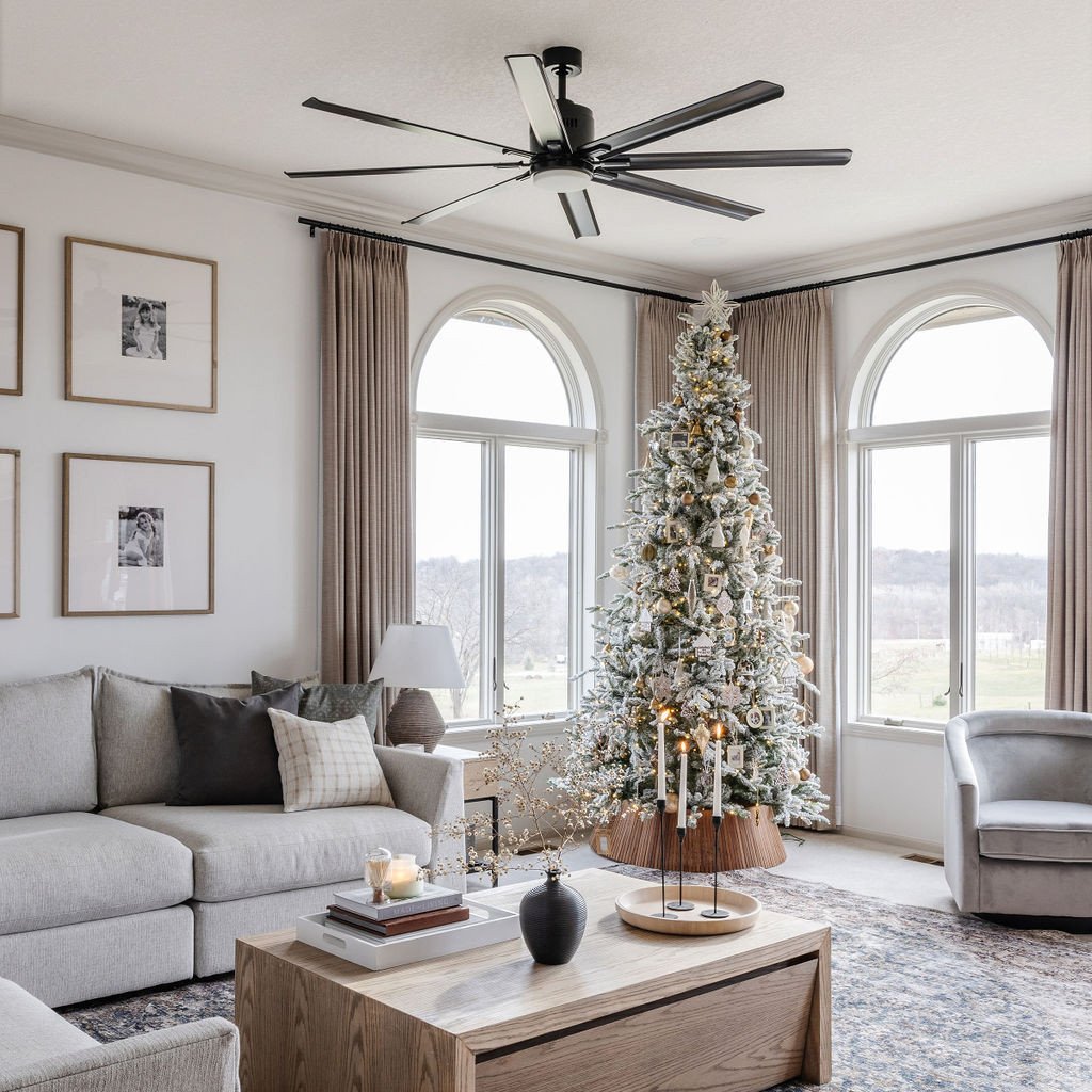 Sleek Black Ceiling Fan For Elegance