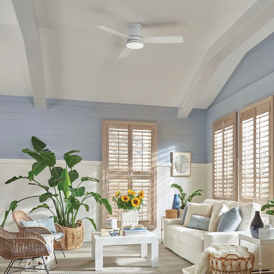 White Ceiling Fan For Coastal Breeze