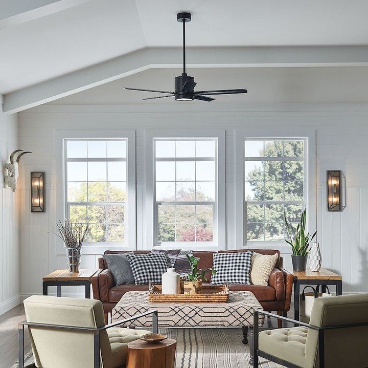 Sleek Black Ceiling Fan For Farmhouse Charm