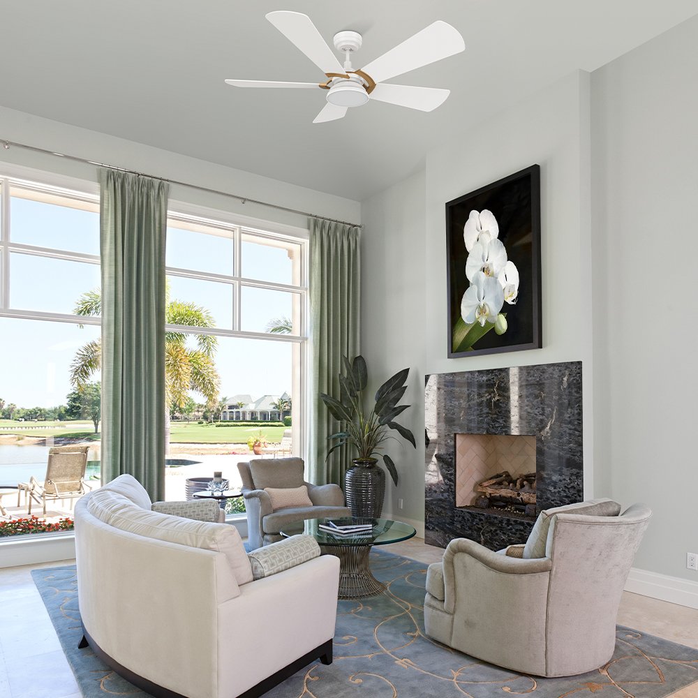 Elegant Ceiling Fan for Airy Spaces