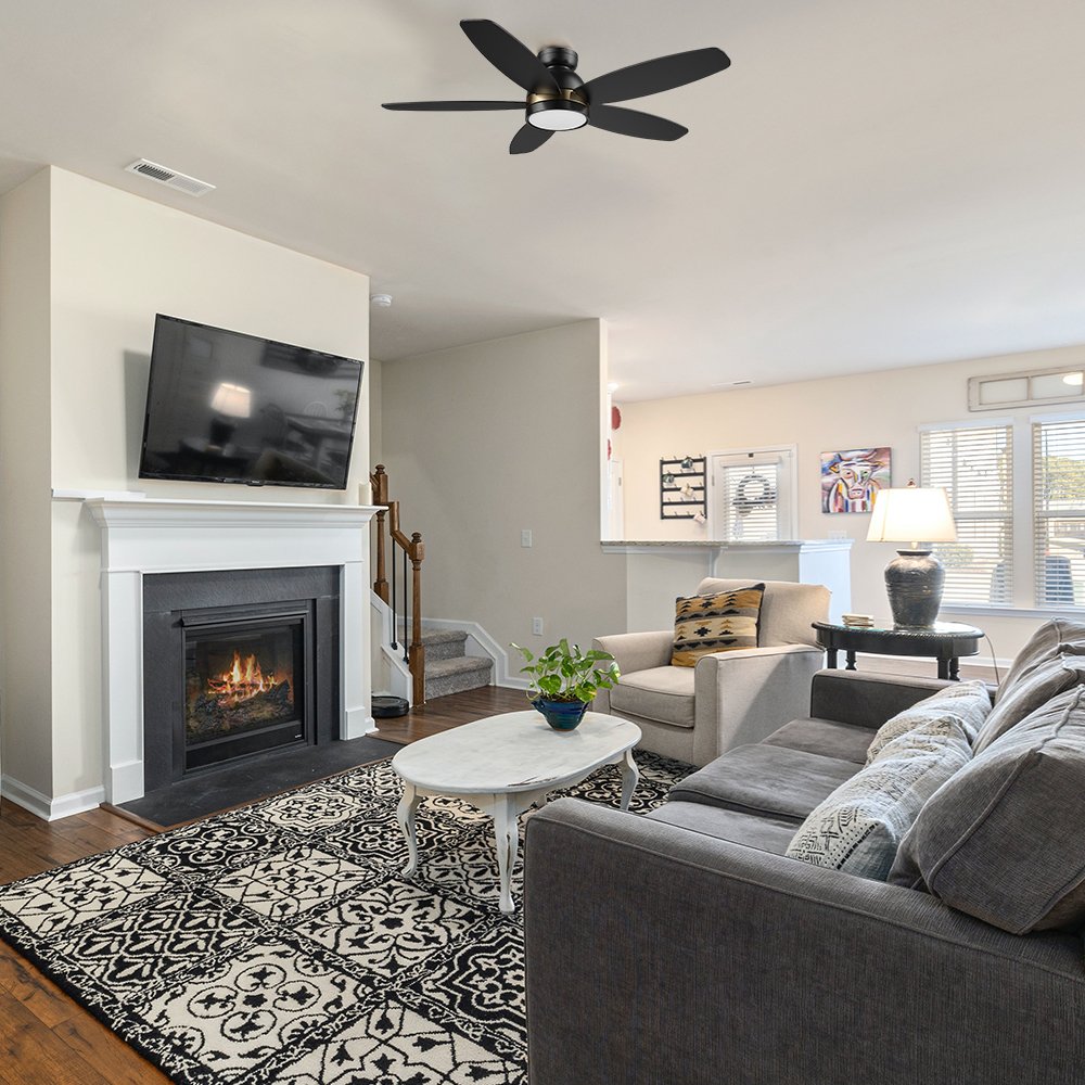 Bold Black Ceiling Fan For Contrast