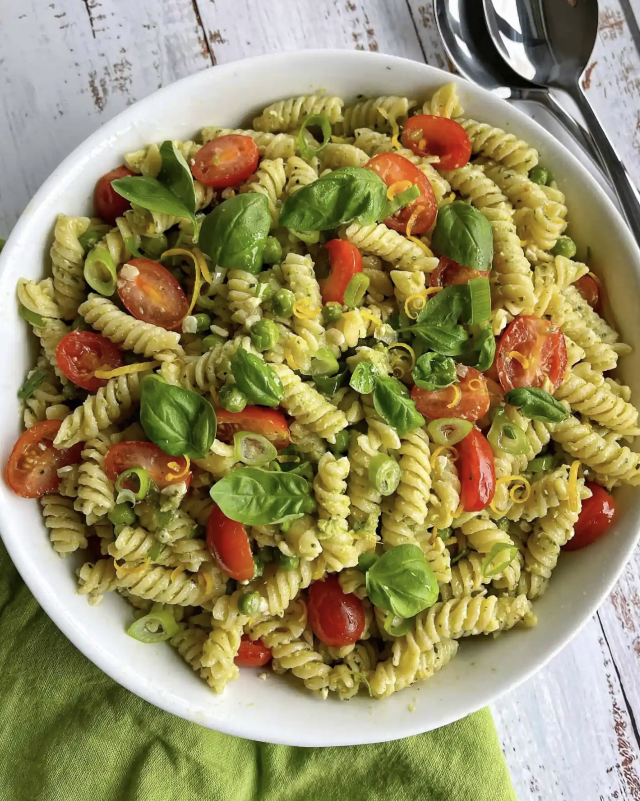 Zesty Lemon Pesto Pasta Salad