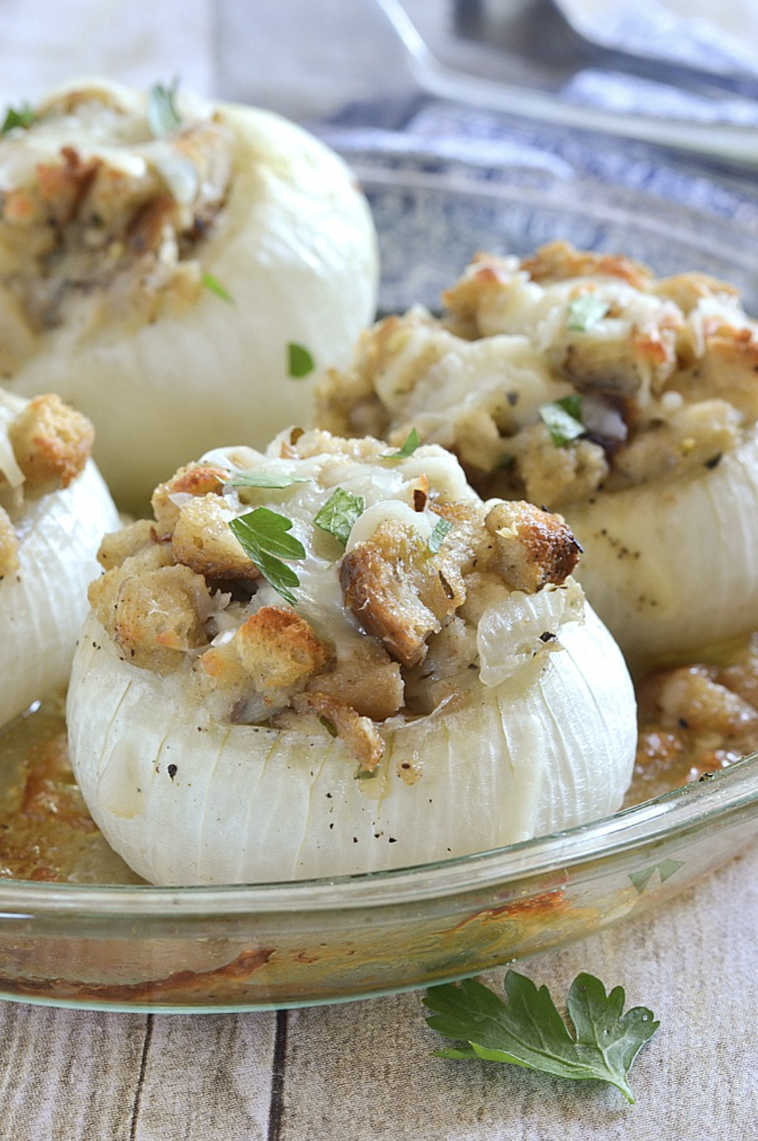 Stuffed Vidalia Onions with Savory Mozzarella Topping