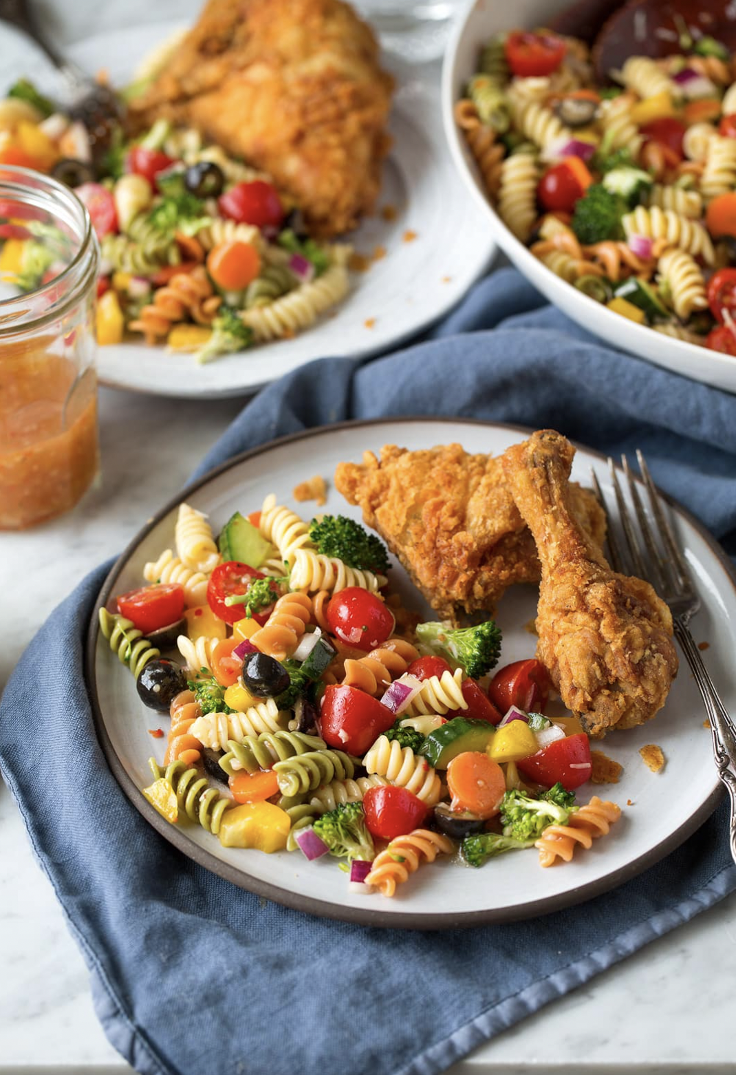 Tri-Color Rotini Pasta Salad