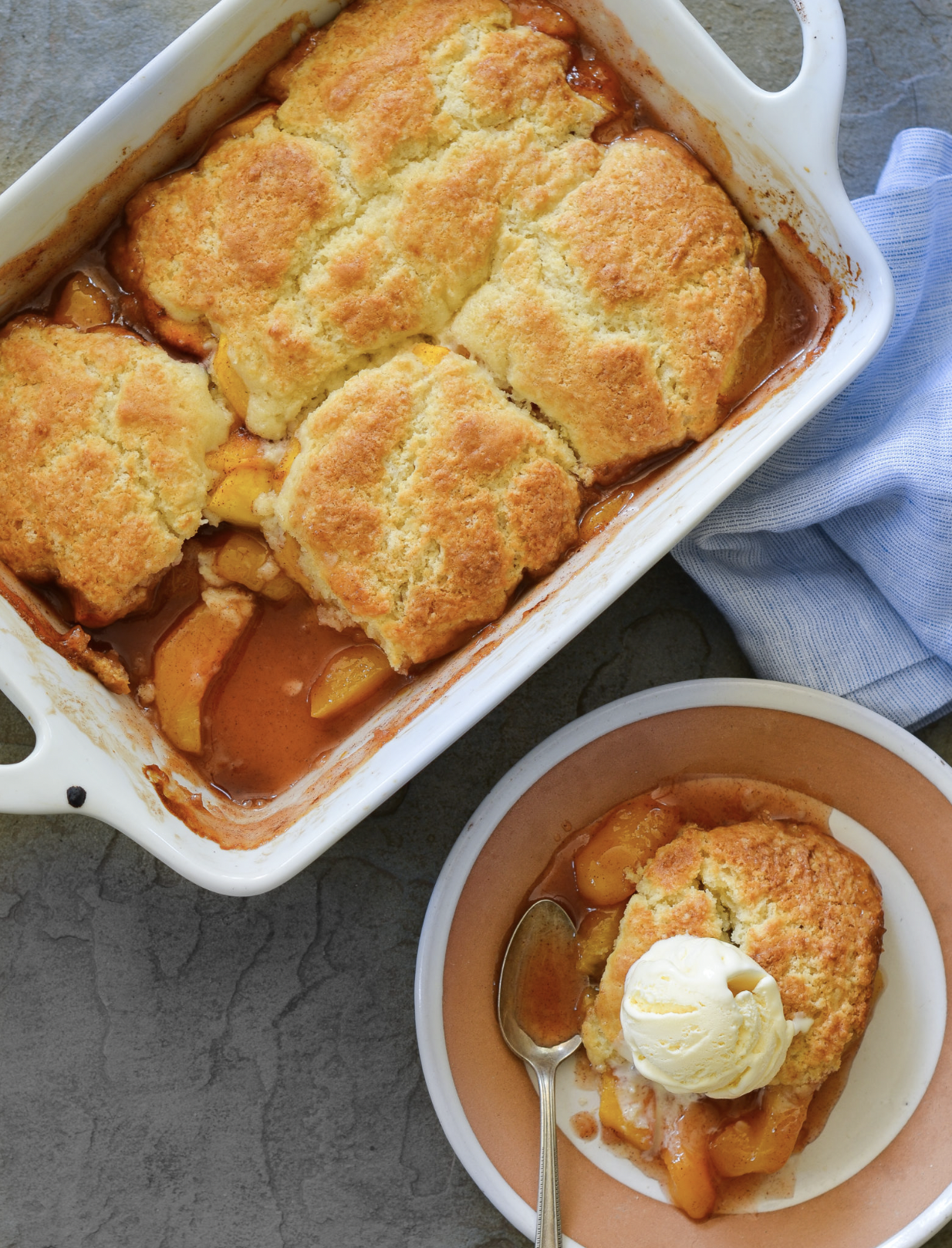 Peach Cobbler With A Touch Of Nutmeg