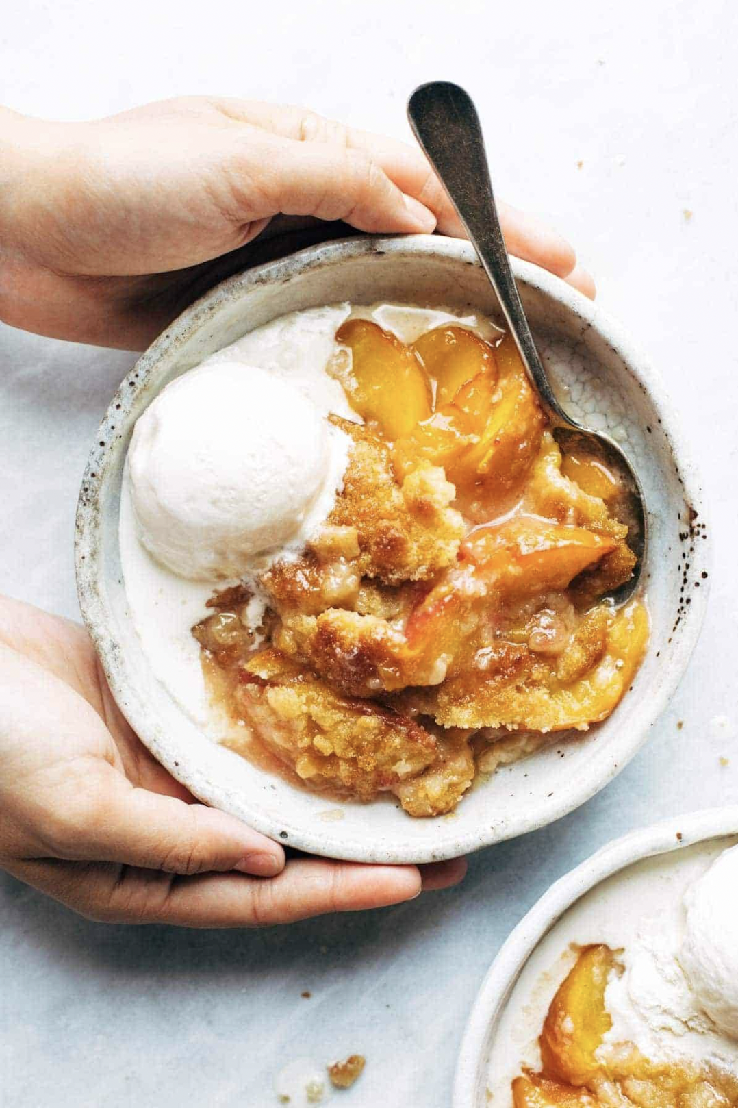 Peach Cobbler With Crunchy Top