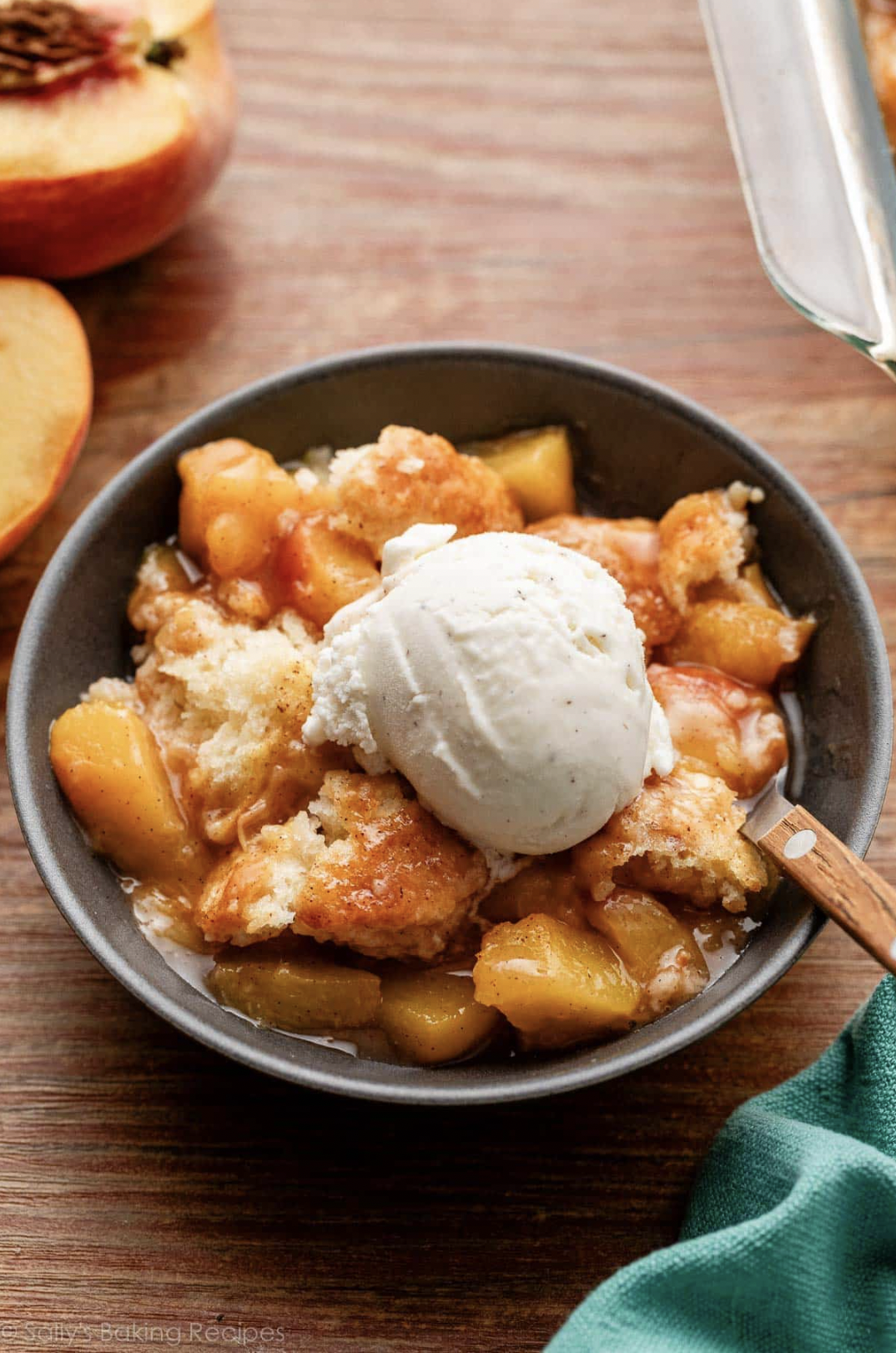 Peach Cobbler With Biscuit Crust