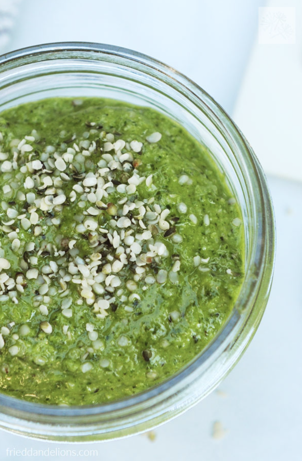 Hemp Seeds And Garlic Scape Pesto