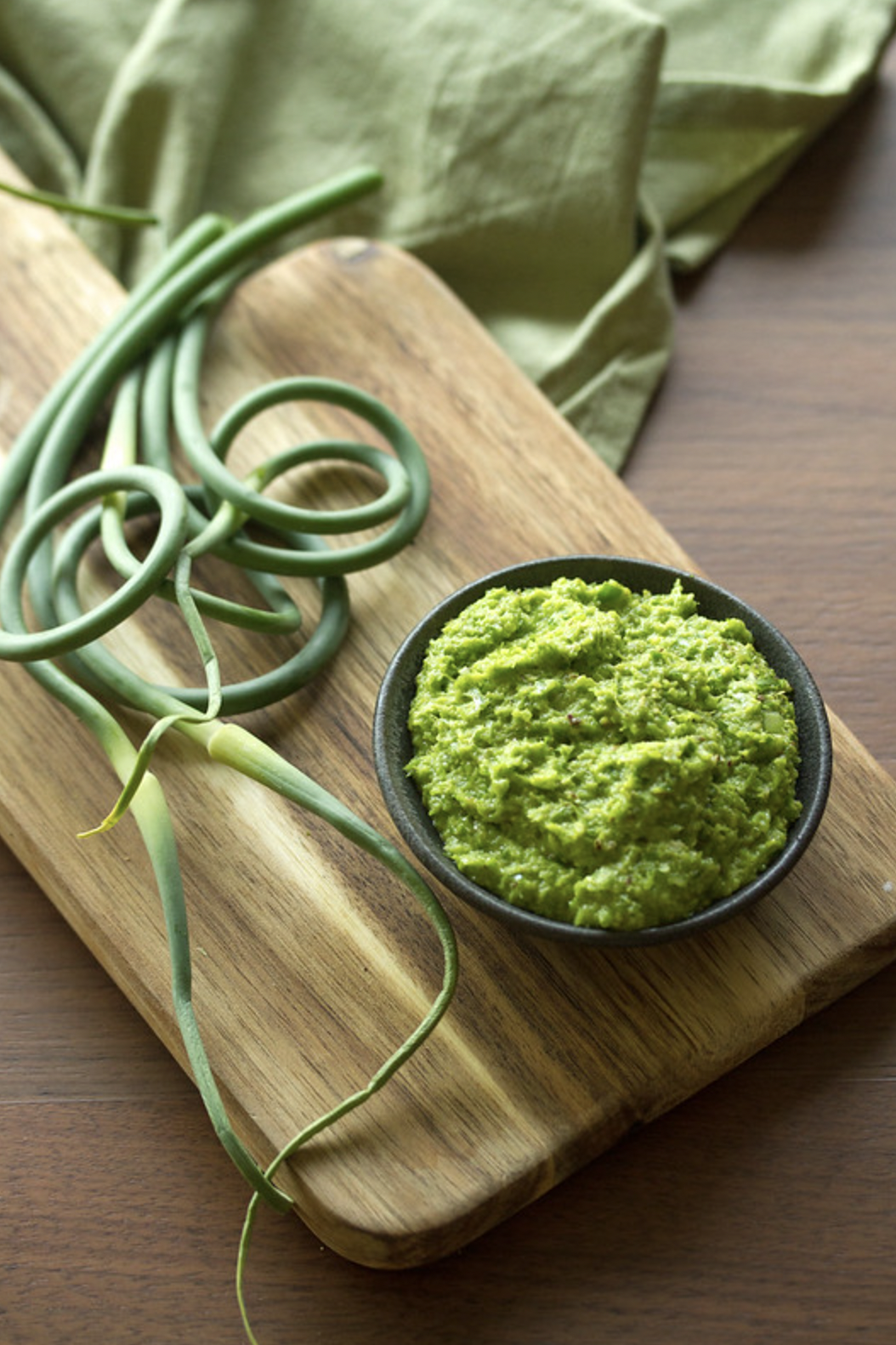 Garlic Scape And Pistachio Pesto