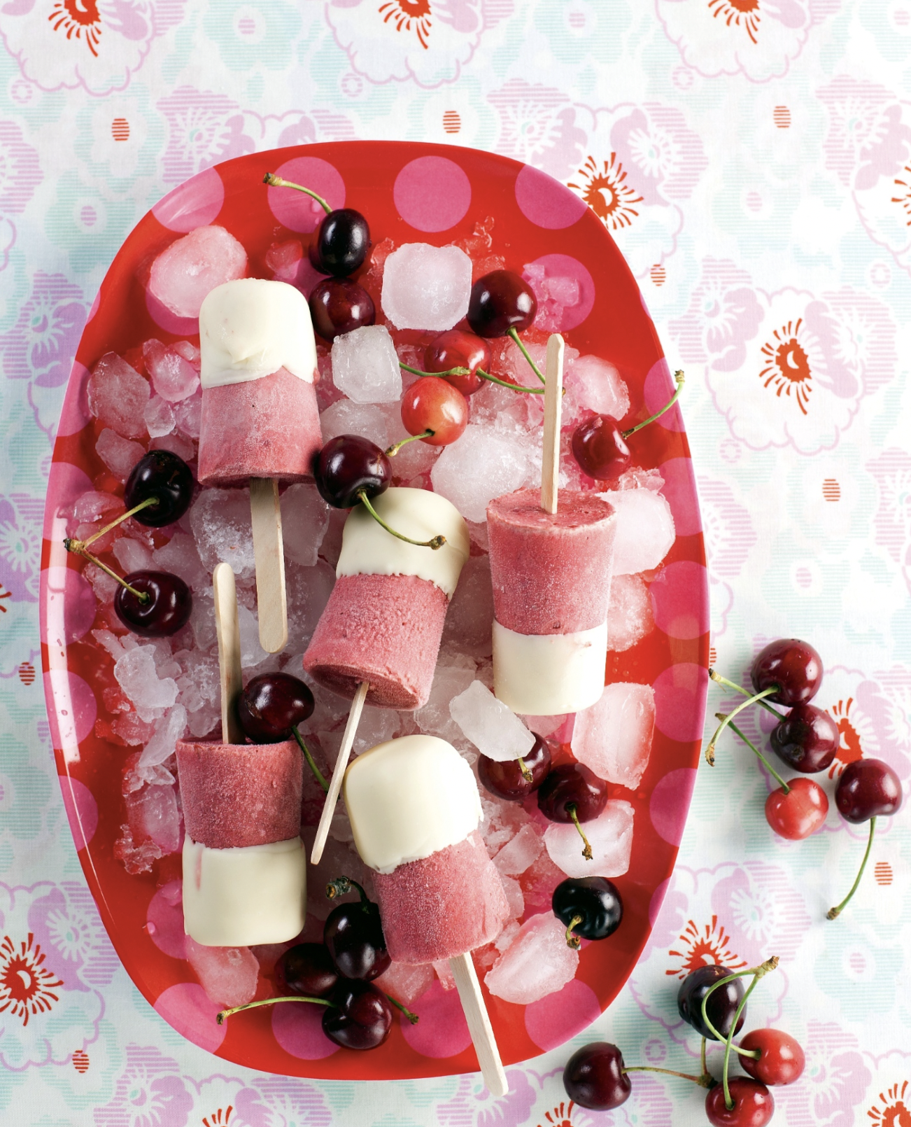 Cherry Vanilla Ice Pops