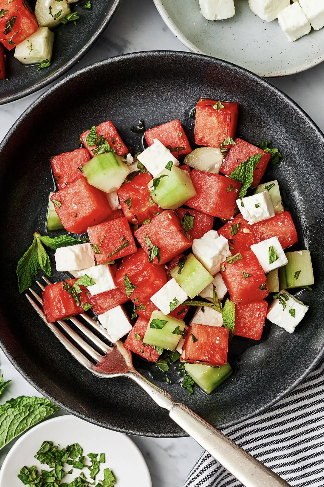 Watermelon And Cucumber Salad