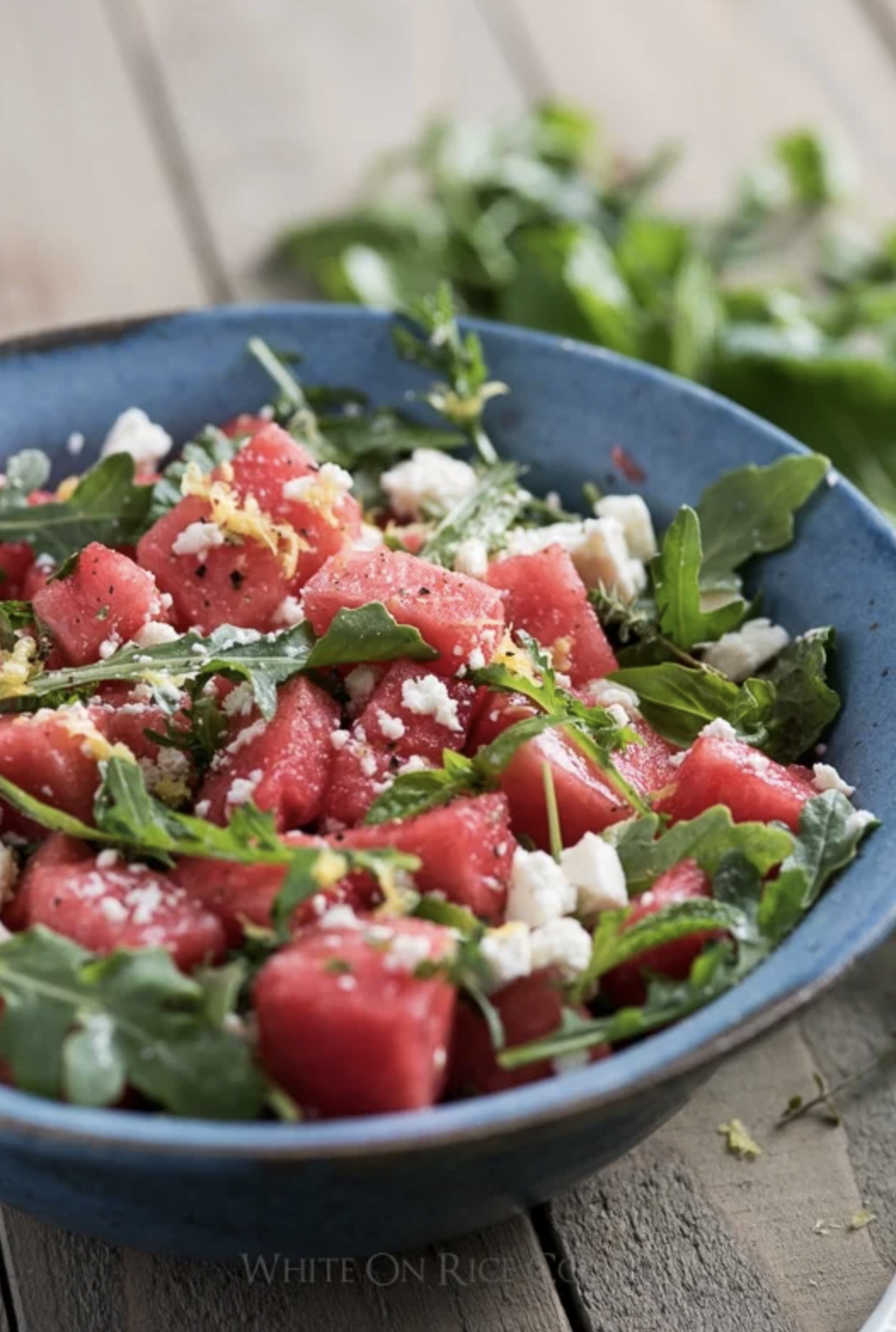 Fresh Arugula And Watermelon Salad