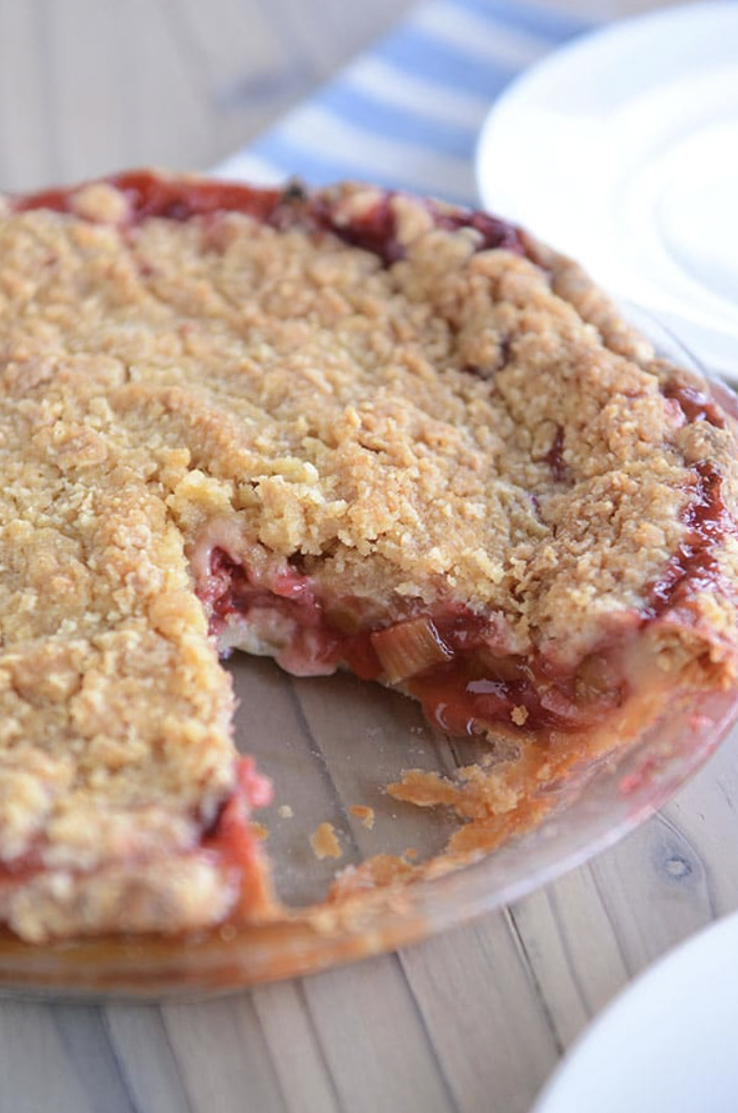 Single Crust Rhubarb Pie