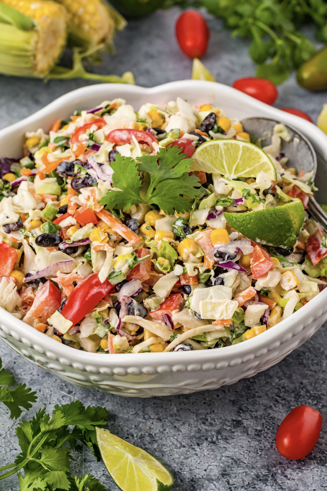 Grilled Corn Mexican Coleslaw