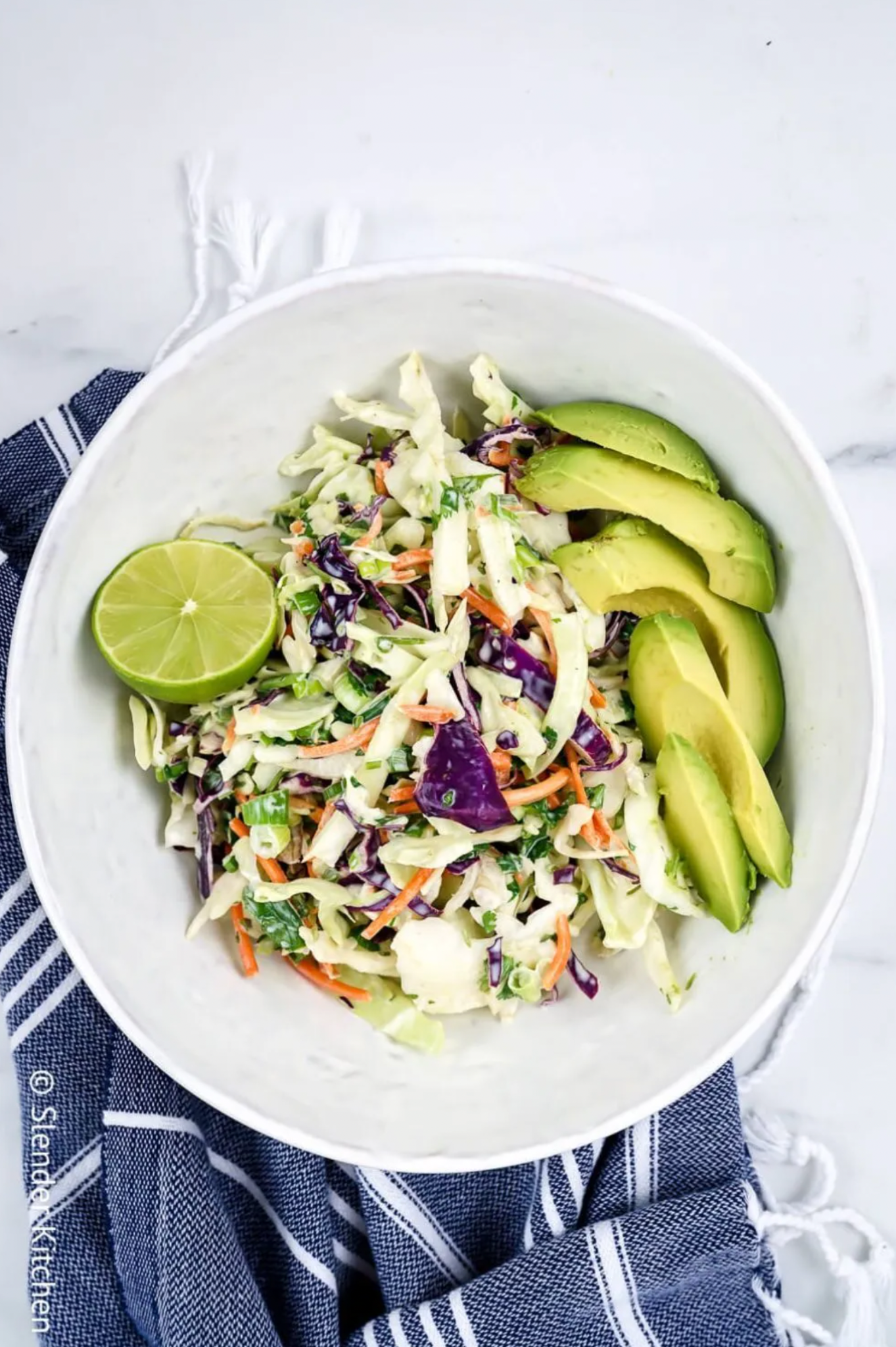 Creamy Avocado Mexican Coleslaw