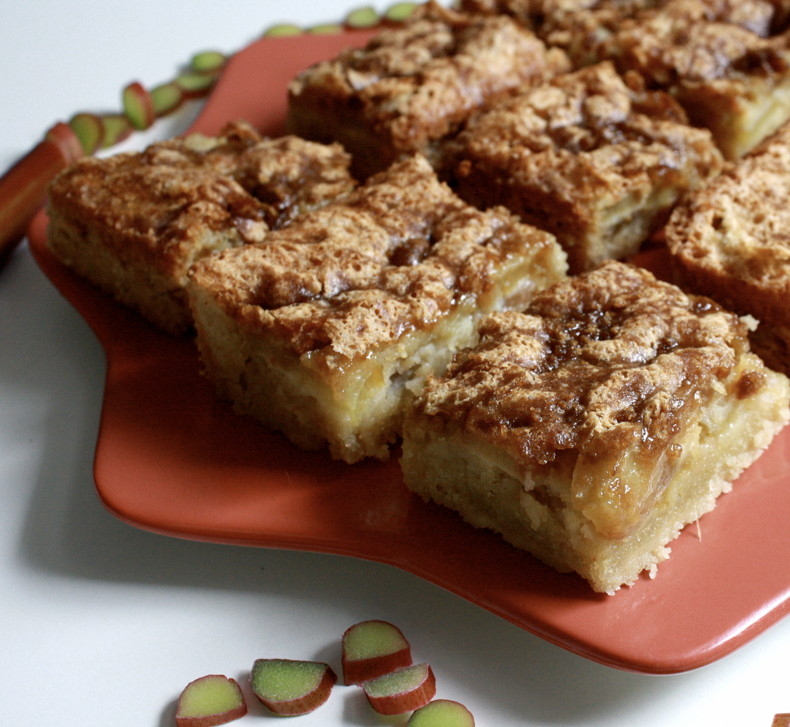 Vanilla Rhubarb Custard Bars