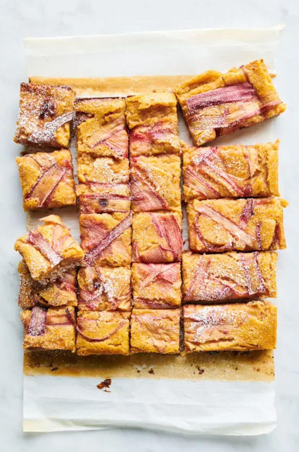 Tangy And Sweet Rhubarb Custard Bars