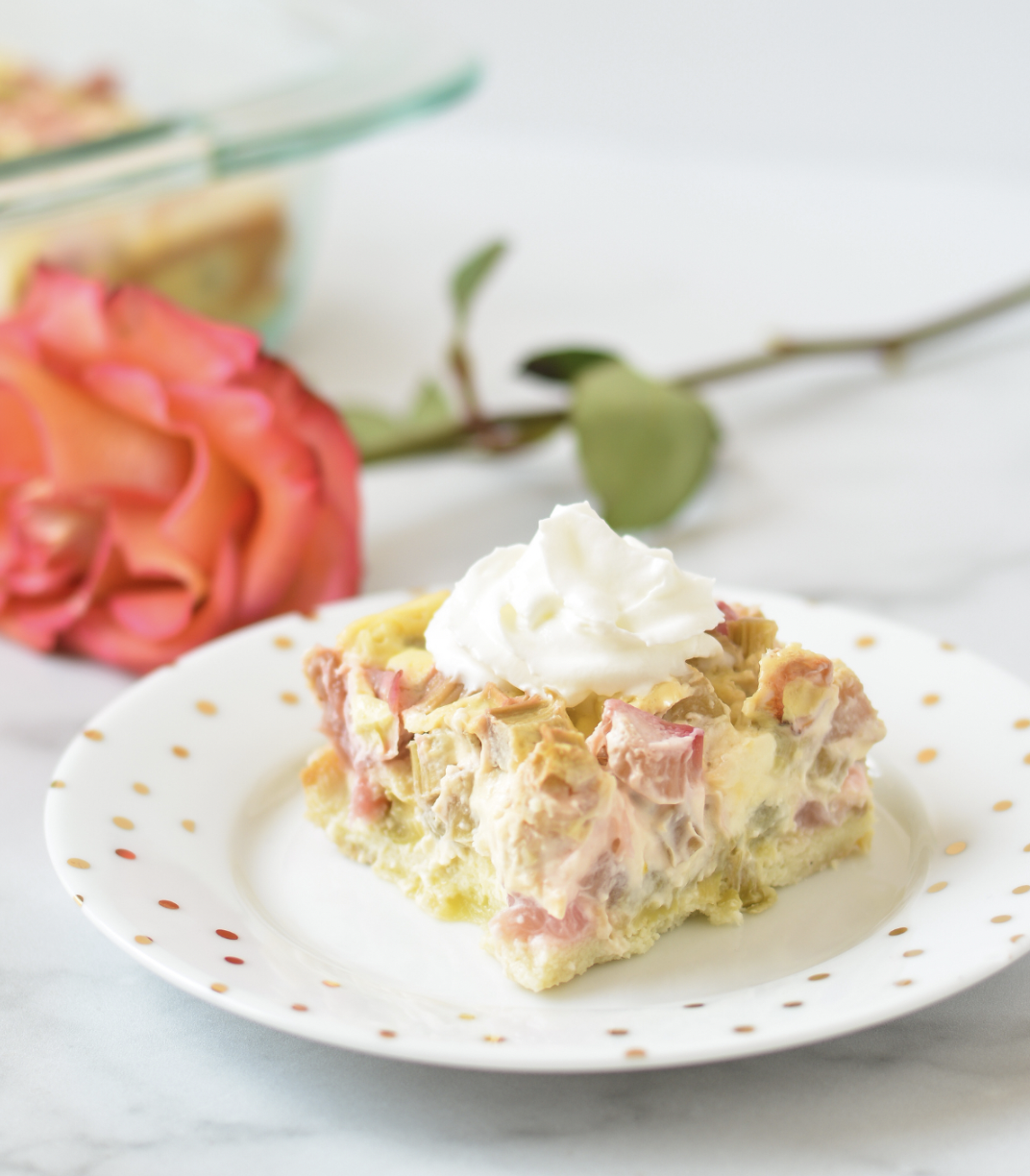 Rhubarb Bars With Old Fashioned Custard Filling