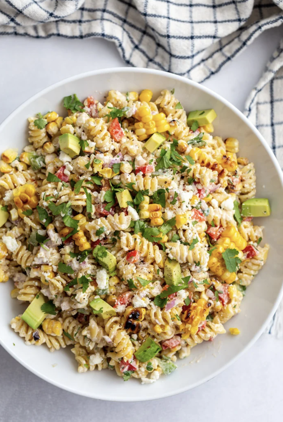 Cotija Cheese Elote Pasta Salad