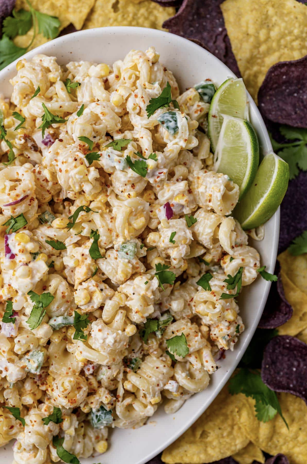 Mexican Street Corn Pasta Salad With Creamy Dressing