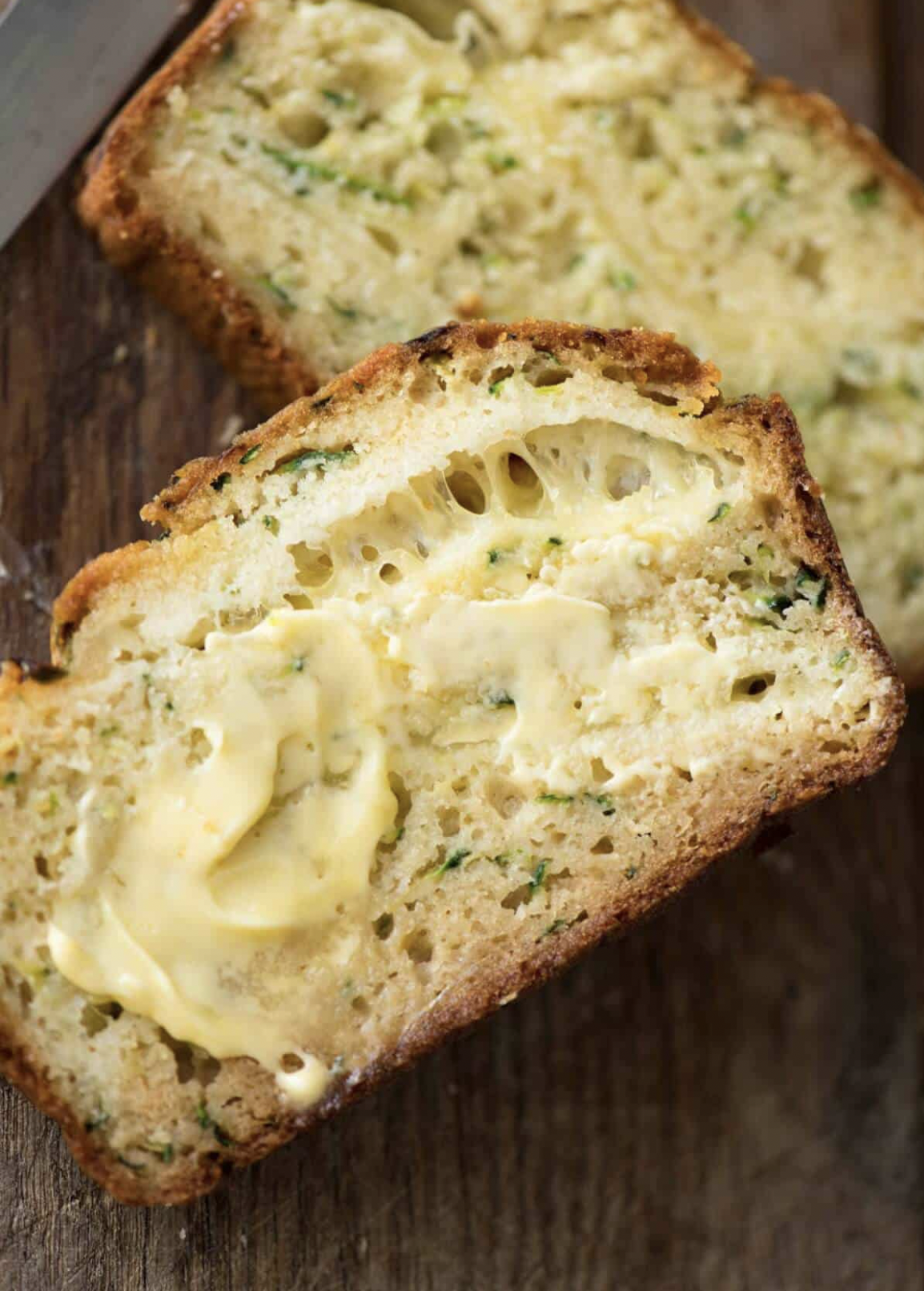 Cheesy Zucchini Bread (No Yeast)