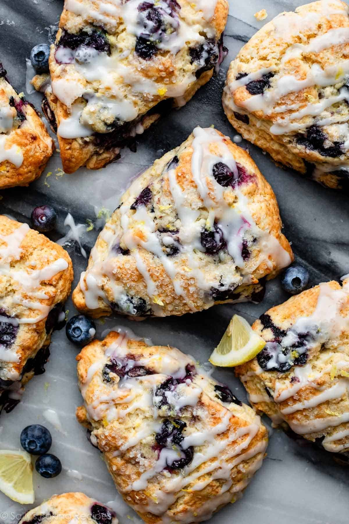 Glazed Blueberry Scones