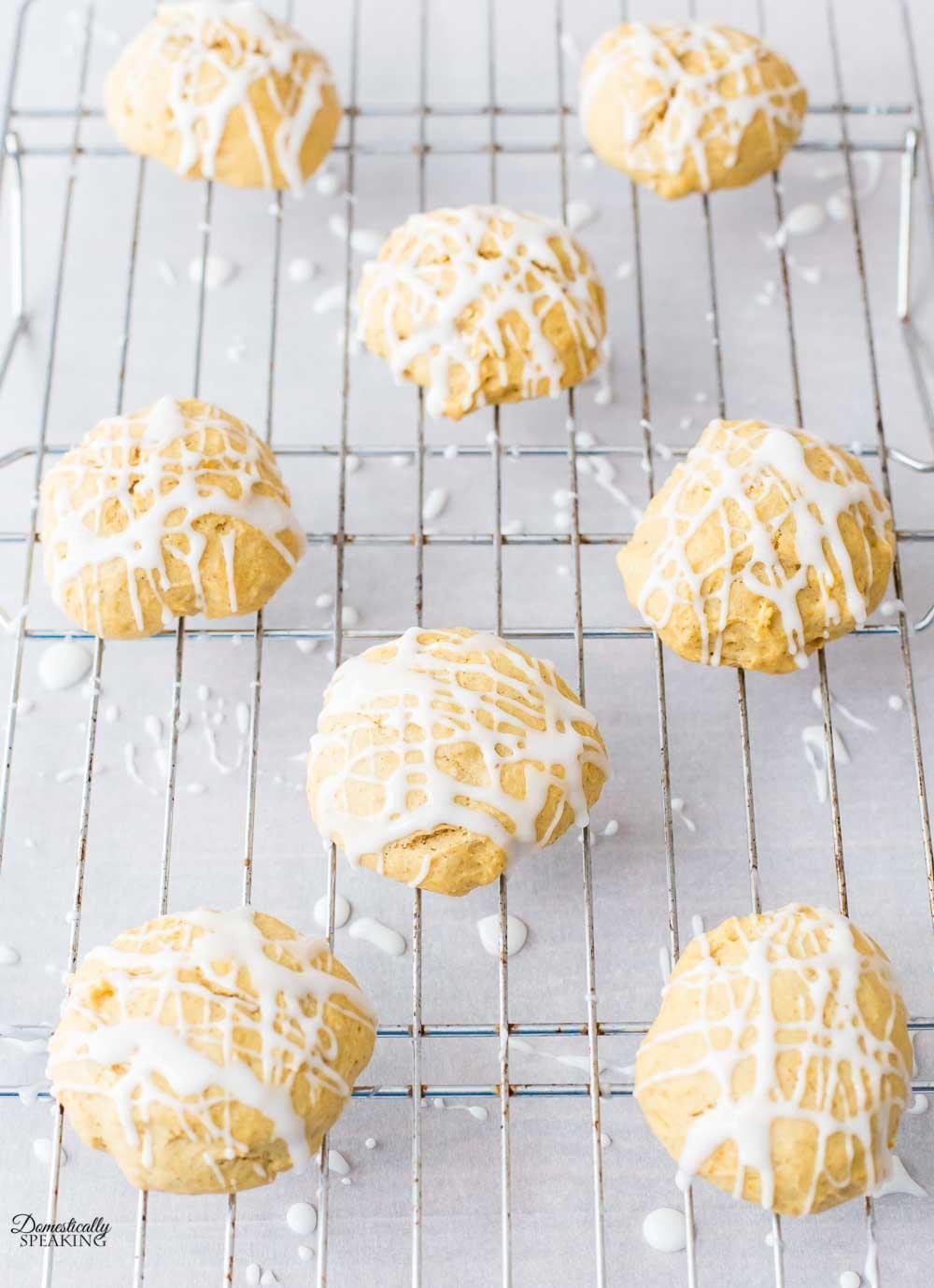 Spiced Pumpkin Cream Cheese Cookies with Icing