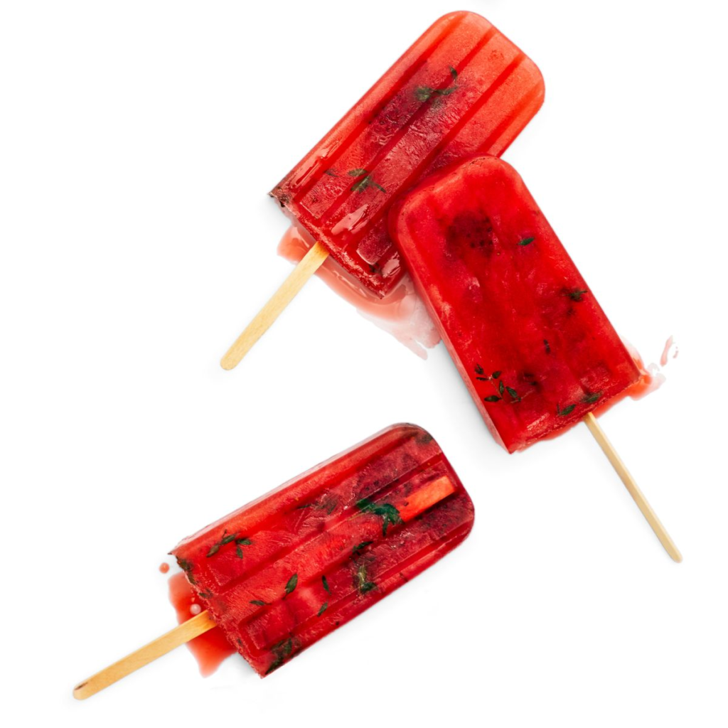 Strawberry-Thyme Lemonade Pops