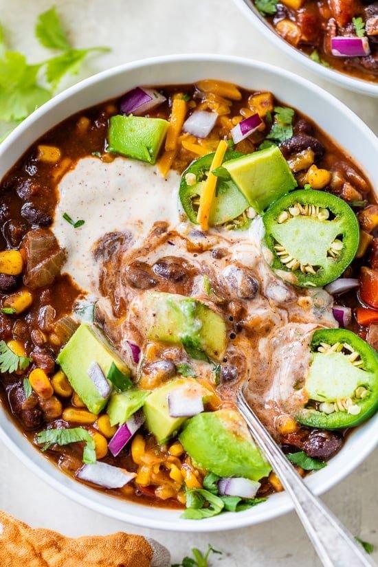 Flavorful Black Bean Vegetarian Chili